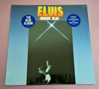 ' ELVIS - MOODY BLUE ' The Blue Album.  Blue Vinyl LP.  RCA - VICTOR AFL1 - 2428. 2