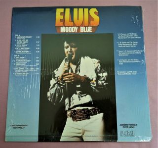 ' ELVIS - MOODY BLUE ' The Blue Album.  Blue Vinyl LP.  RCA - VICTOR AFL1 - 2428. 3