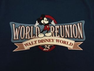 1997 Mickey Inc Walt Disney World 25th Anniversary Sweatshirt Xxl World Reunion