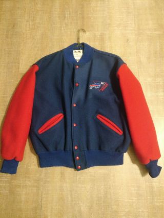 Vintage 80s/90’s Buffalo Bills Wool Letterman’s Jacket Delong