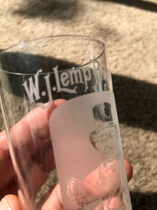 W.  J.  Lemp Brewing Etched Beer Glass St.  Louis,  MO - PrePro Falstaff Early 3