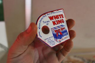 WHITE KING SOAP ENAMELWARE METAL POT PAN SCRAPER SIGN 3