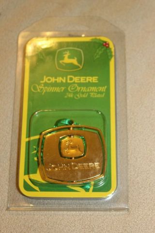 John Deere Spinner Ornament 24k Gold Plated Christmas Ornament