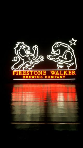 Firestone Walker Lion & Bear Craft Beer Led Light Sign Neon