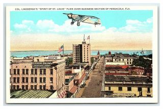 Vintage Postcard Charles Lindbergh 
