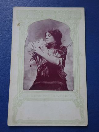 Vintage Postcard,  Actress Florence Lawrence By Dr Miles Anti Pain Pills