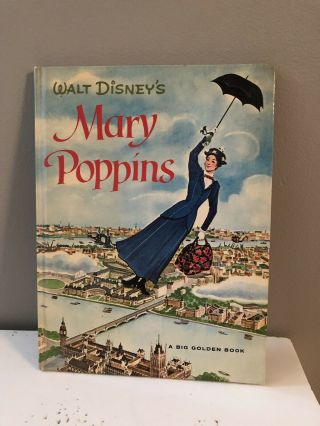 Walt Disney’s Mary Poppins A Big Golden Book Oversize 1964