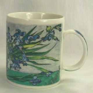 Chaleur Master Impressionists Vincent Van Gogh D.  Burrows " Irises " Coffee Mug