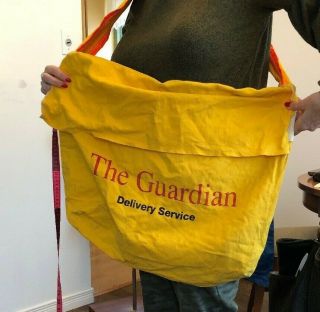Vintage Canvas Newspaper Delivery Carrier Canvas Bag The Guardian London?