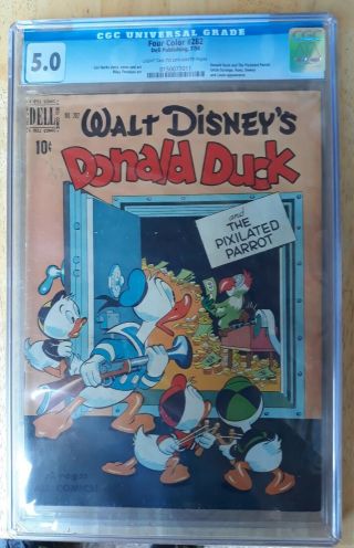 Four Color 282 Cgc 5.  0 - Barks Cover,  Story,  Art " The Pixilated Parrot " 7/1950