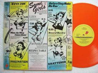 ROLLING STONES Orange Vinyl SOME GIRLS LP HOLLAND 1978 3
