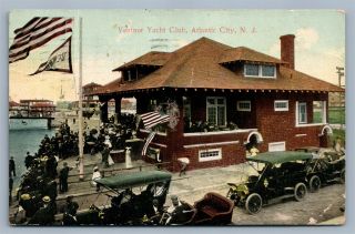 Atlantic City Nj Ventnor Yacht Club Antique Postcard