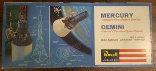 Vintage 1964 Revell Mercury Gemini 1:48 Plastic Model Kit H1834:1.  00