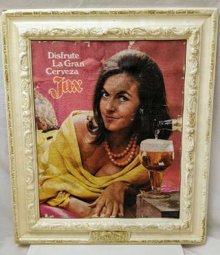 Jax Beer Hispanic Woman Portrait Sign From The Early 1970 