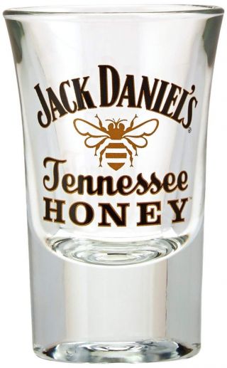 Tennessee Honey Shot Glass Bee Logo Jack Daniels Licensed Barware Made In Usa