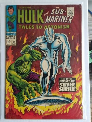 Tales To Astonish 93 Fn/vf 6.  5 Hulk Sub Mariner Silver Surfer