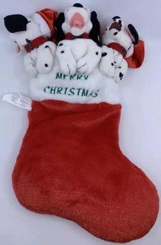 Disney’s Christmas 19 " Stocking - 101 Dalmatians Plush Stuffed Dog’s Holiday