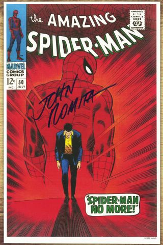 Spiderman 50 John Romita Signed Autographed Poster 2000 Kingpin