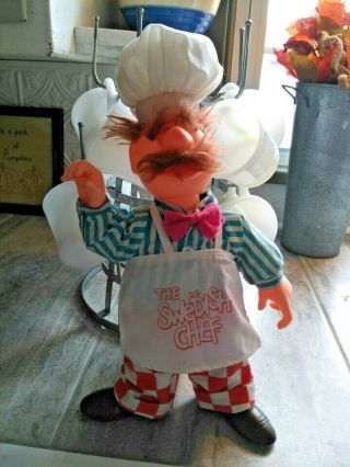 Vtg 1988 Muppets Swedish Chef Plush Vinyl Doll Croonchy Stars Cereal Jim Henson