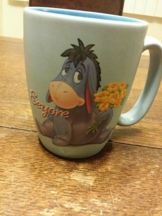 Disney Eeyore Jumbo Winnie The Pooh Blue Large Coffee Tea Mug Ceramic Cup 18 Oz.