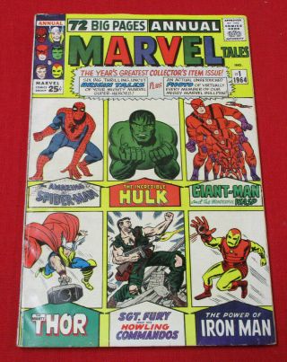 Marvel Tales Annual 1 (1964) Kirby Ditko Vg,  4.  5