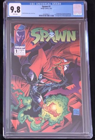 Spawn 1 Cgc 9.  8 Nm/mt 1st Appearance Of Spawn (al Simmons) White Pages