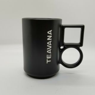 Teavana By Starbucks Coffee Tea Mug Cup Matte Gray W Circle Square Handle 2015