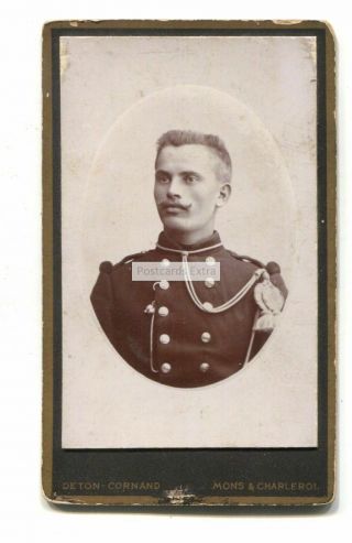 Mons & Charleroi,  Belgium Photographer - Military Man,  Officer - Cdv Photograph
