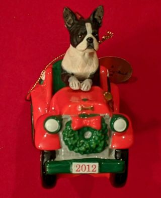Danbury The 2012 Annual Boston Terrier Ornament " Rockin 