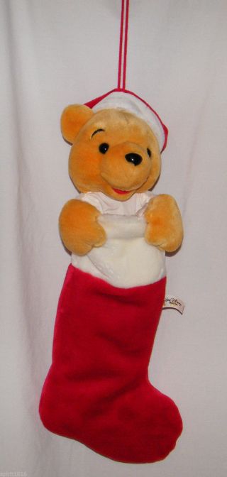 Disney Winnie The Pooh Christmas Stocking - Plush,  Cute &