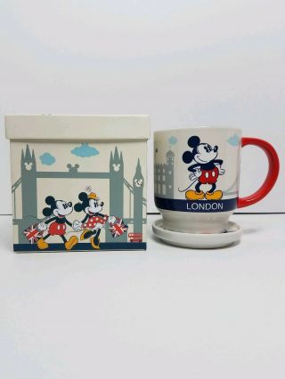 Disney London Mickey Mouse Ceramic Mug Coaster Set