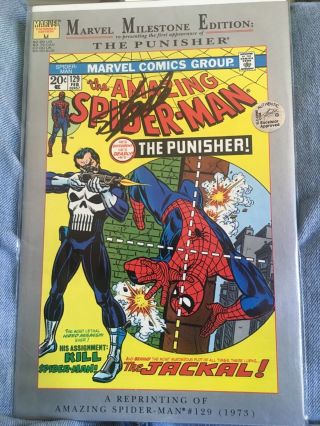 The Spider - Man 129 Marvel Milestone Edition Signed By Stan”the Man”lee