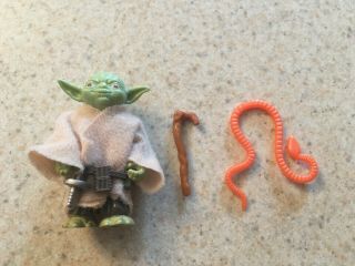 Vintage Star Wars Action Figure - Yoda With Orange Snake & Kane - Complete