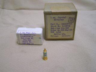 Vintage Sylvania Crystal Detector 1n21b 2j1n21b Military Galvin 1945 Gold Diode