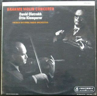 Sax 2411 Brahms Violin Concerto In D Major Oistrakh Uk Columbia Lp Stereo ♫