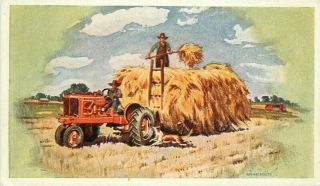 Allis Chalmers 1930s Farm Agriculture Postcard 2899