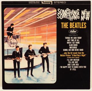 The Beatles Something Lp Reissue Stereo Capitol Vinyl Purple Label St - 2108