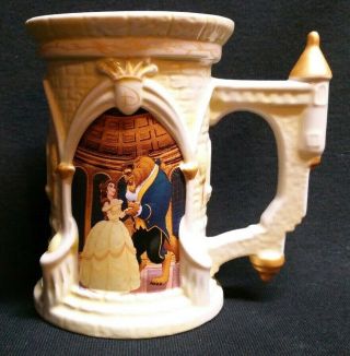 Disney Parks Exclusive Beauty And The Beast Castle 3d Mug Coffee Cup