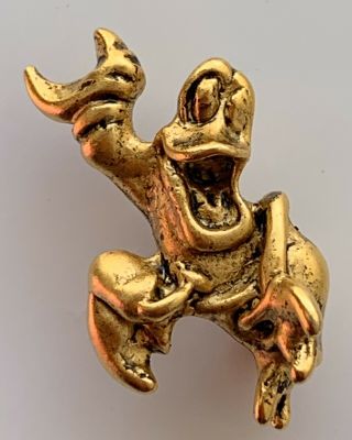 Rare Vintage Signed Disney Little Mermaid Sebastian Gold Tone Metal Pin Brooch