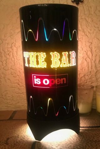 Vintage 60’s/70’s Motion Lighted " The Bar Is Open " Bouncing Ball Bar Sign