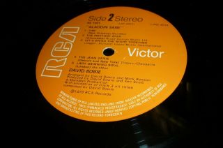 DAVID BOWIE ALADDIN SANE ORIG UK 1st PRESS 1973 LP WITH FAN CLUB INSERT VG,  /EX 2