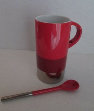 2014 STARBUCKS 8 oz Expresso Coffee Cup With Spoon 2