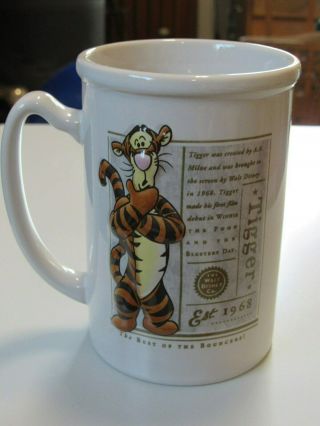 Disney Store Tigger Coffee Mug Large Cup White 3d Tigger Winnie The Pooh Est 68