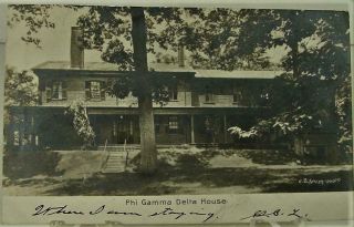 1906 Real Photo Phi Gamma Delta Fraternity,  Amherst College,  Amherst Mass