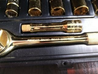 Vintage Bonney Tools Chrysler Master Technician Award Gold Plated Socket Set USA 3