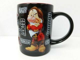 Jerry Leigh Disney Born Grumpy Dwarf Snow White Black Red Mug