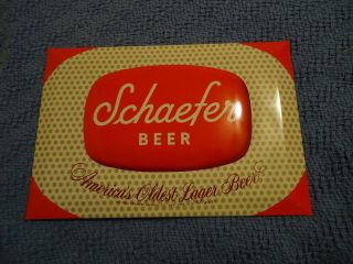 Schaefer Beer F & M Schaefer Brewing Co Ny Ny Tin Over Cardboard Sign