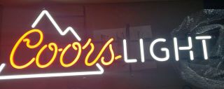 Coors Light Rocky Mountains Led Opti Neon Logo Beer Sign 39x13” Brand