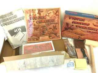 Vintage Tandy Leather Company Leathercraft Kit Figure Carving Workshop 5504 3