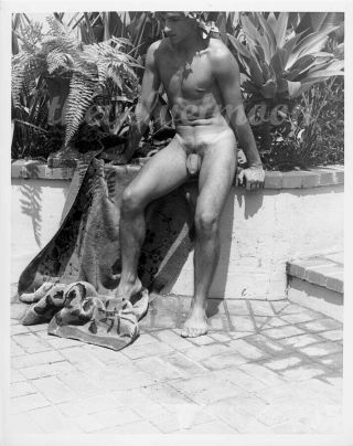 Vintage Male Nude - 2 for 1 Von Gloeden Style Italian Figure Studies in Garden 2